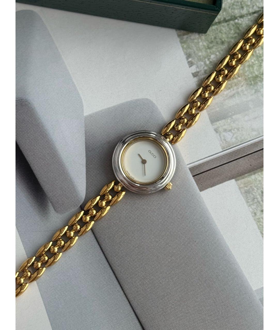 GUCCI Золотые позолоченные часы, фото 3