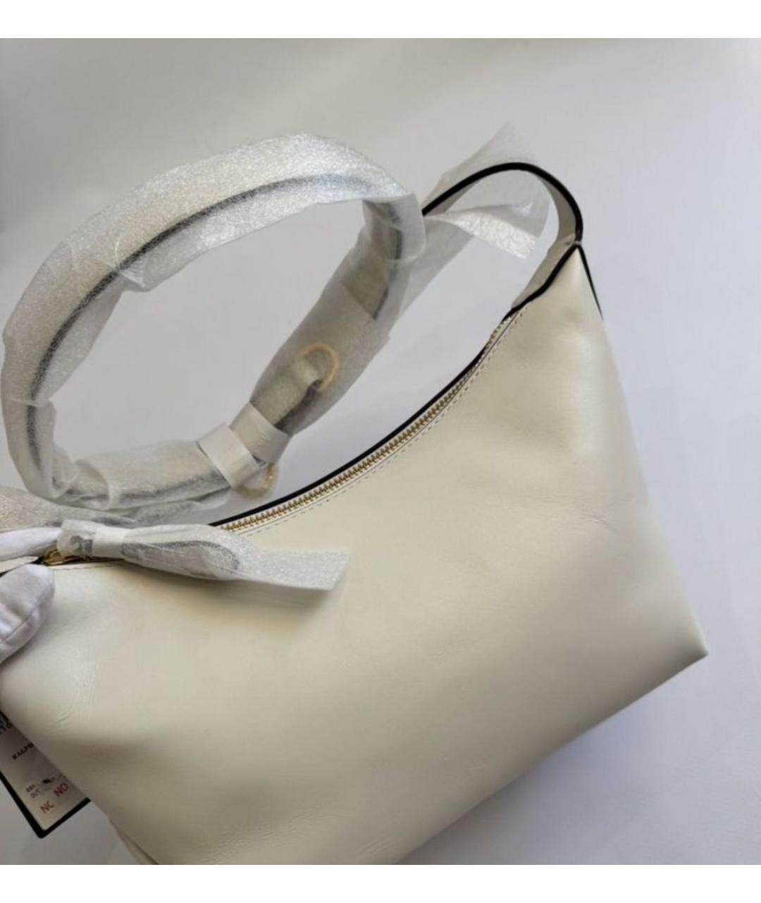 RALPH LAUREN Бежевая кожаная сумка через плечо, фото 3