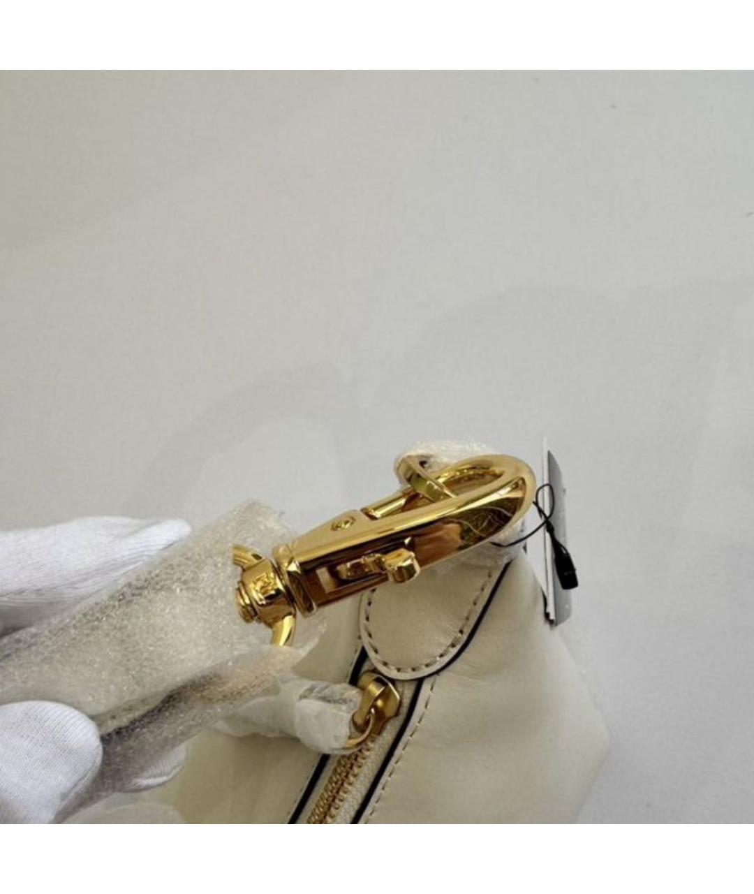 RALPH LAUREN Бежевая кожаная сумка через плечо, фото 5