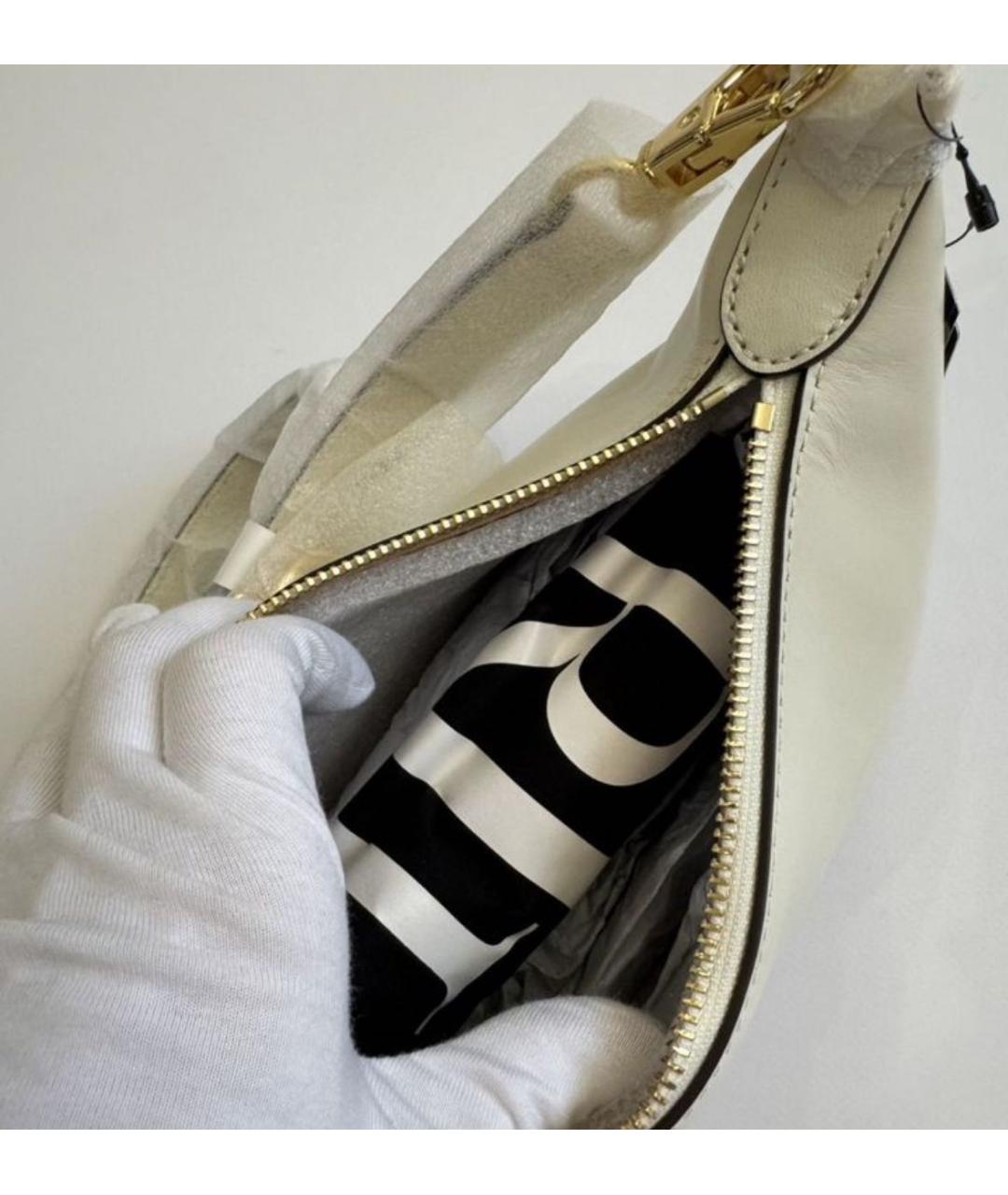 RALPH LAUREN Бежевая кожаная сумка через плечо, фото 7