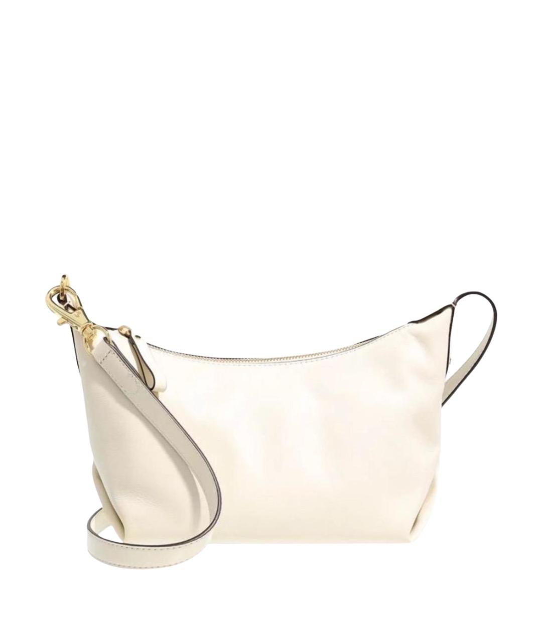 RALPH LAUREN Бежевая кожаная сумка через плечо, фото 1