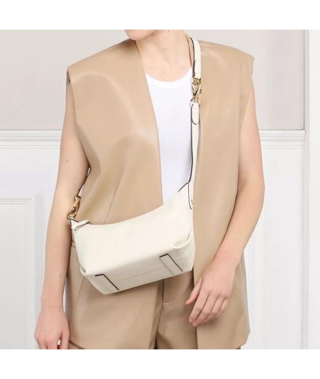 RALPH LAUREN Бежевая кожаная сумка через плечо, фото 2