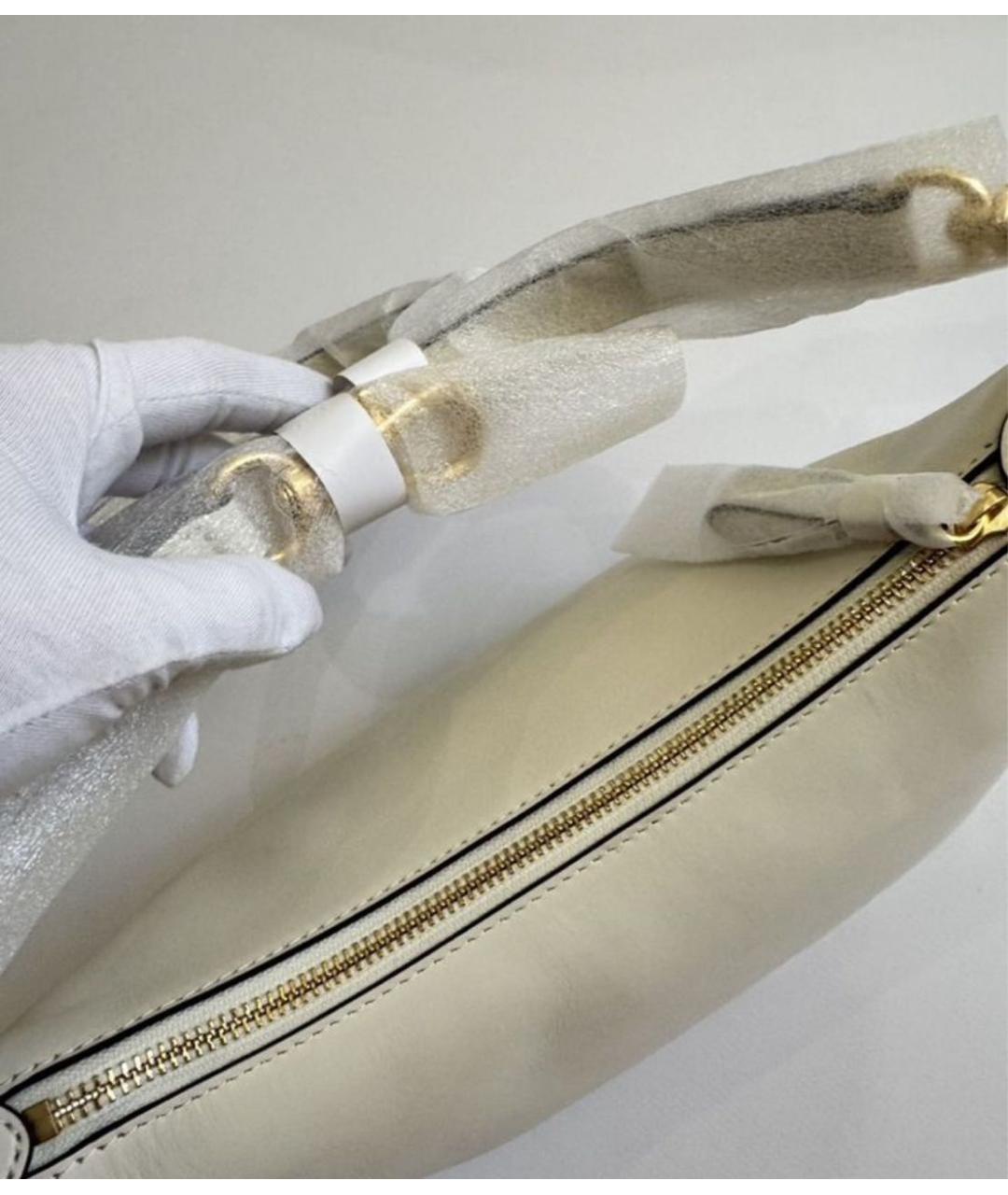 RALPH LAUREN Бежевая кожаная сумка через плечо, фото 6