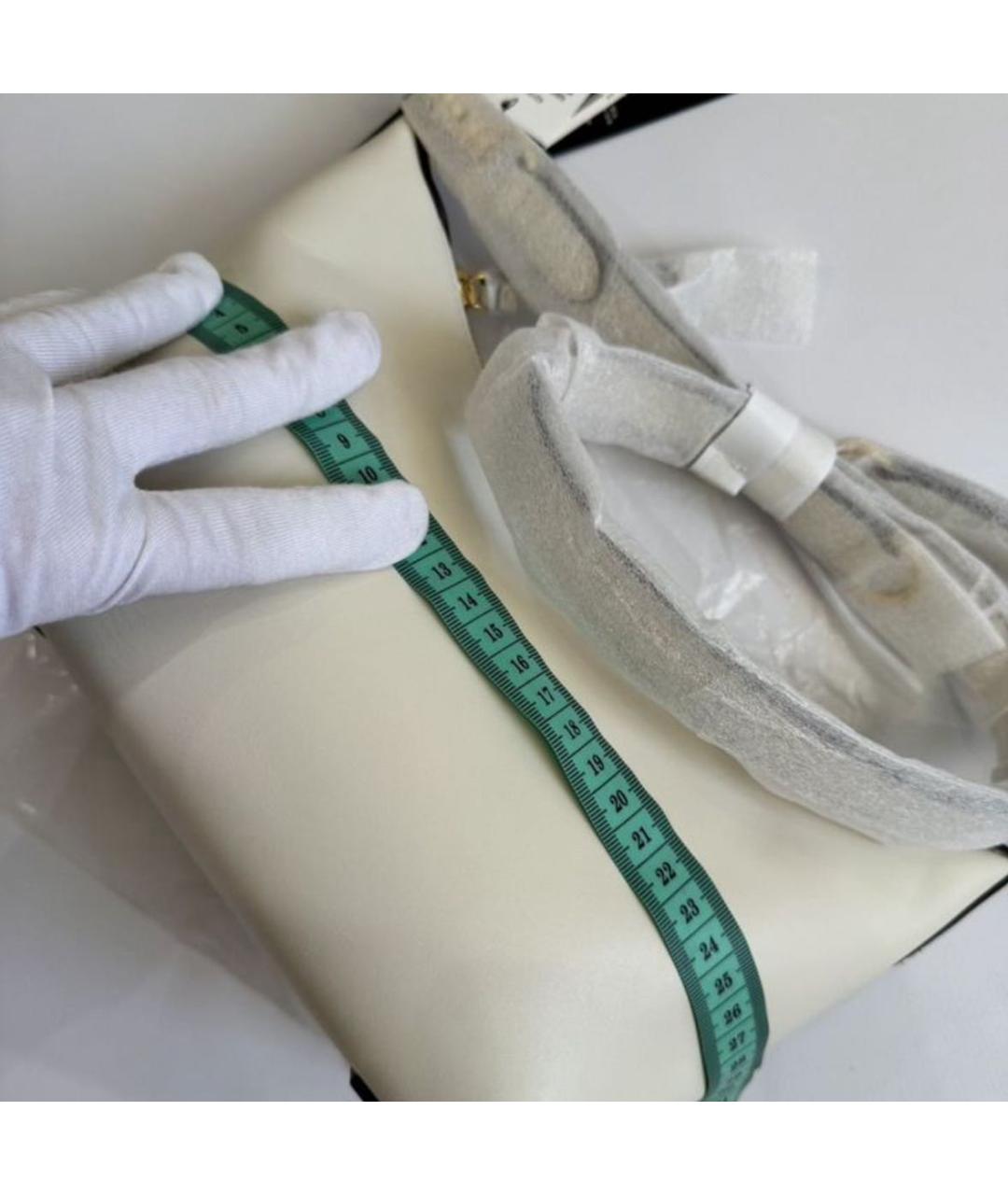 RALPH LAUREN Бежевая кожаная сумка через плечо, фото 8