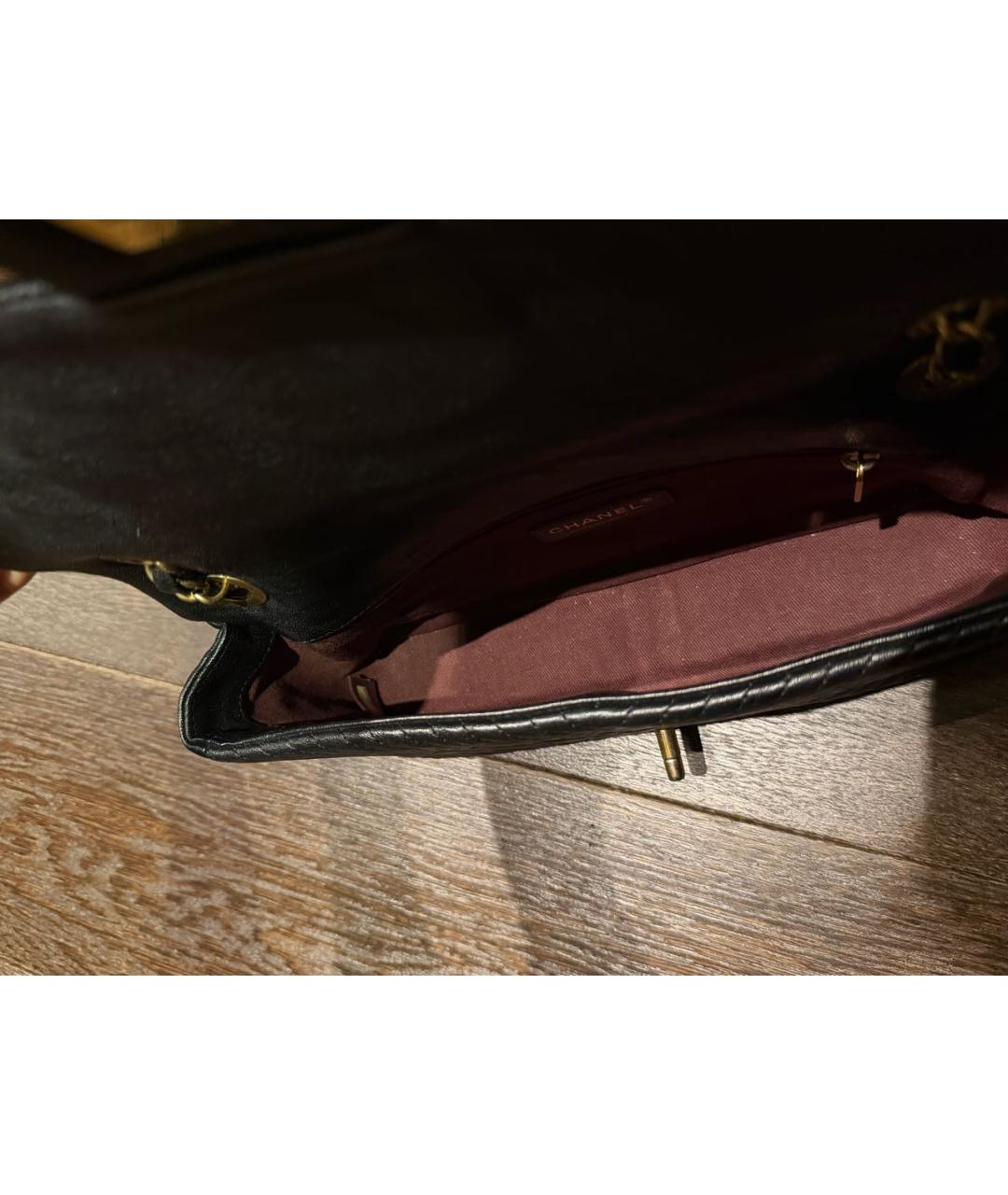 CHANEL Черная кожаная сумка через плечо, фото 7