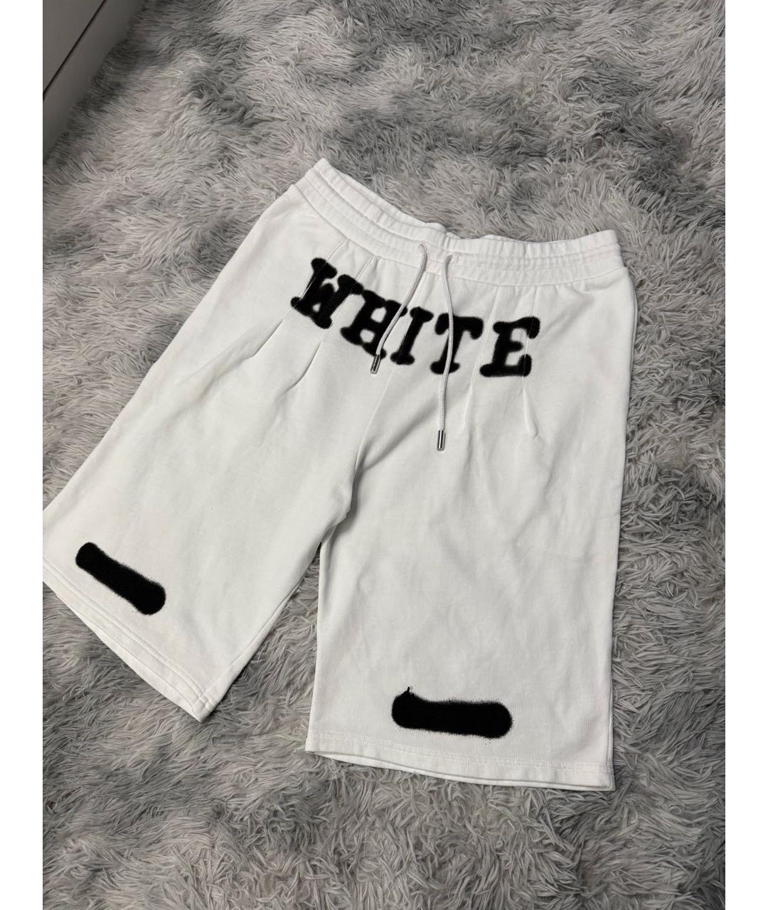 OFF-WHITE Белые хлопковые шорты, фото 3