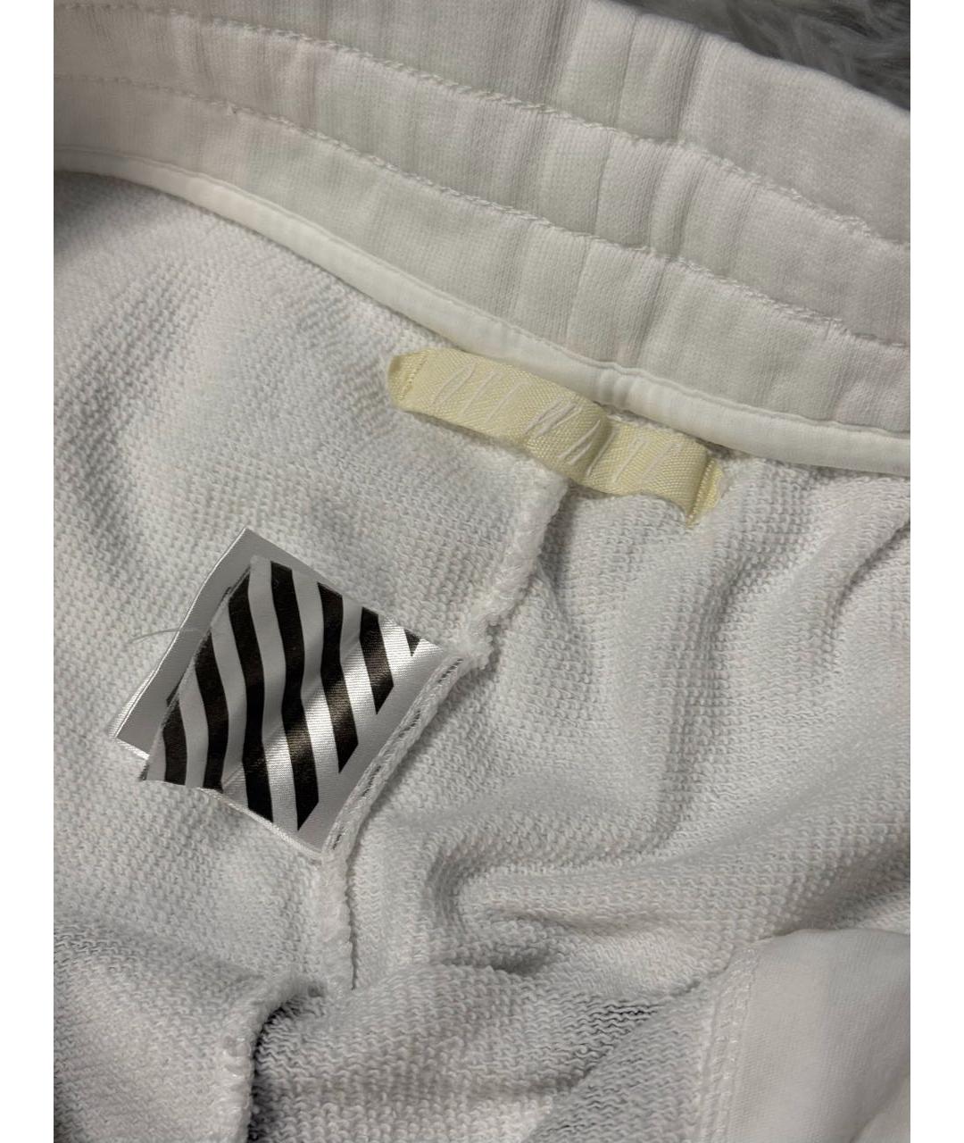 OFF-WHITE Белые хлопковые шорты, фото 4
