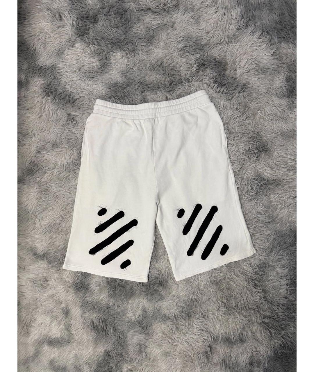 OFF-WHITE Белые хлопковые шорты, фото 2