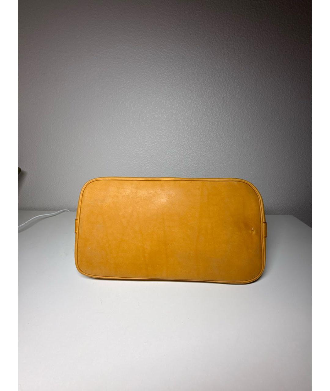 LOUIS VUITTON Коричневая кожаная сумка с короткими ручками, фото 5