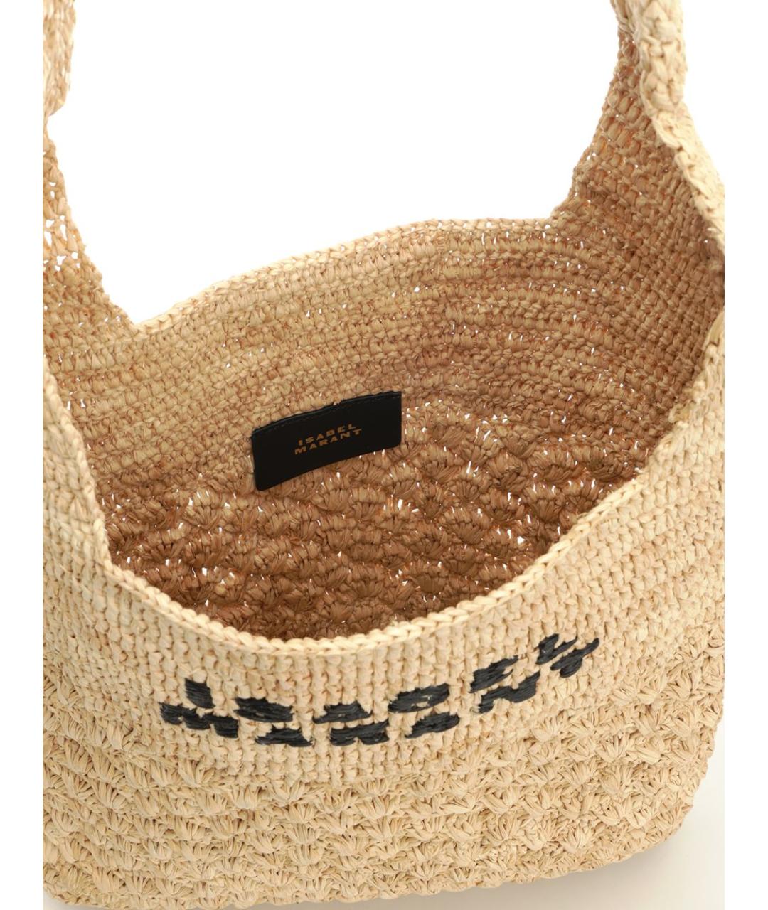 ISABEL MARANT Бежевая пелетеная сумка тоут, фото 4