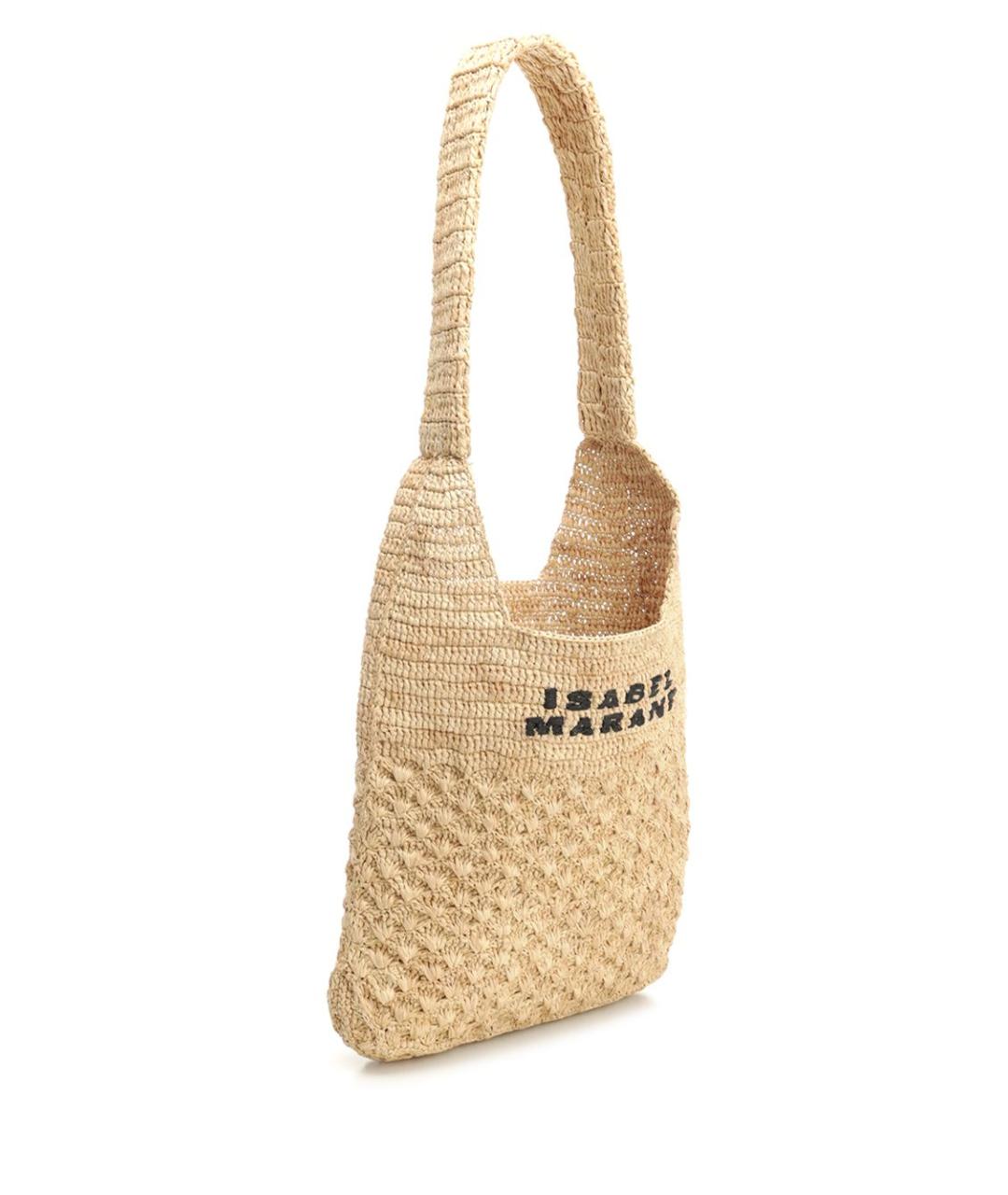 ISABEL MARANT Бежевая пелетеная сумка тоут, фото 2