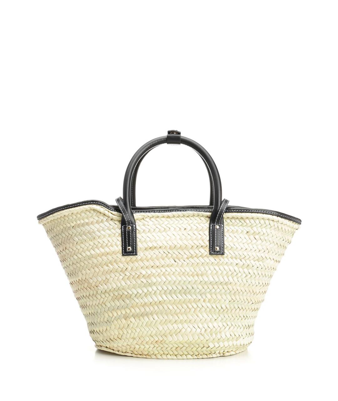 JACQUEMUS Бежевая пелетеная сумка тоут, фото 3