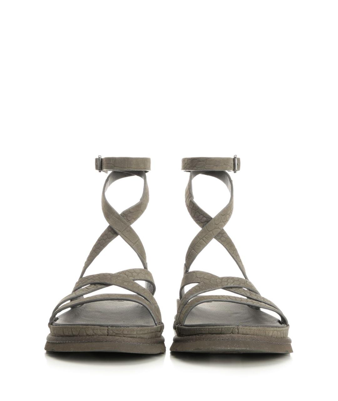 UGG AUSTRALIA Хаки кожаные сандалии, фото 5