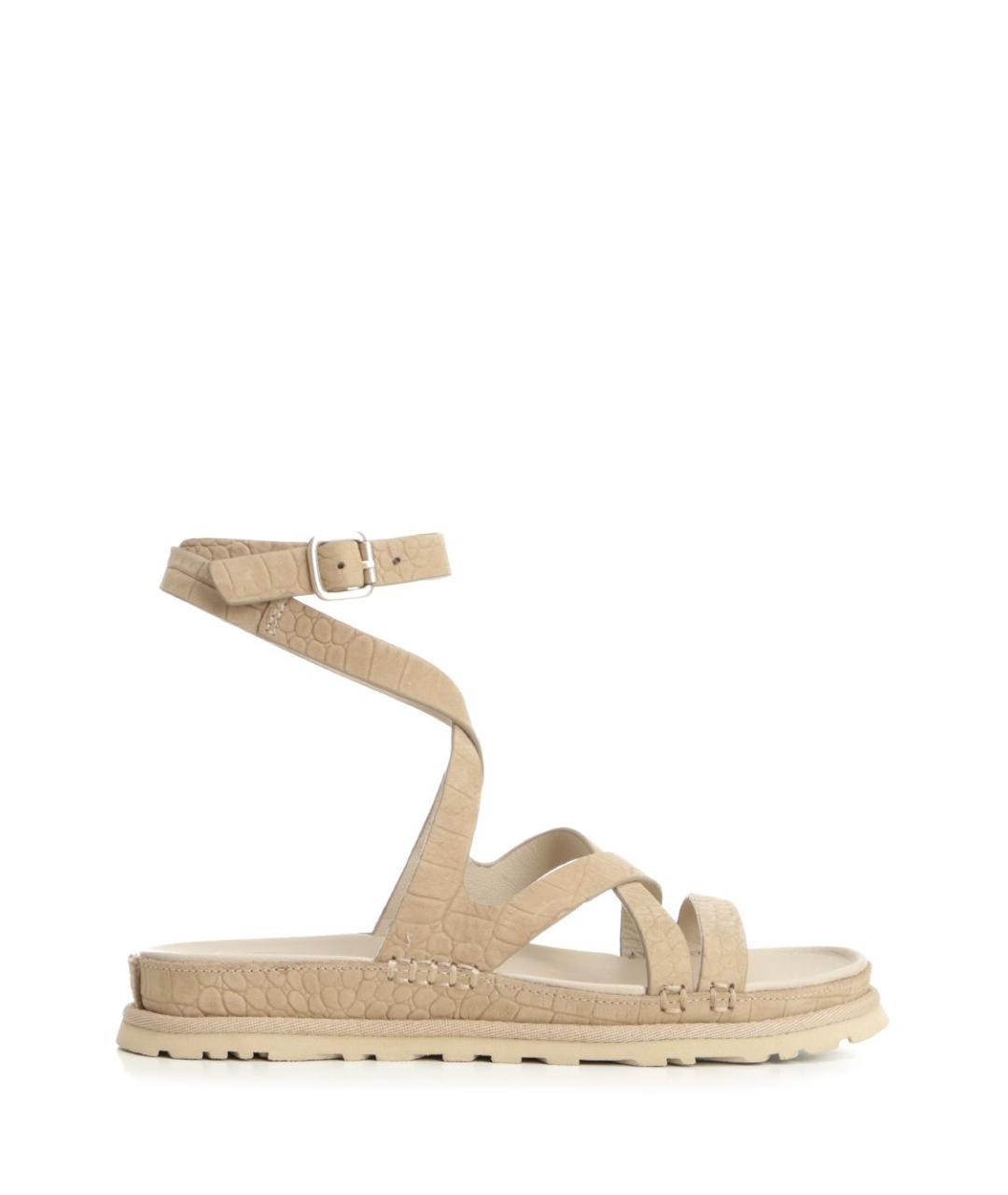 UGG AUSTRALIA Бежевые кожаные сандалии, фото 1