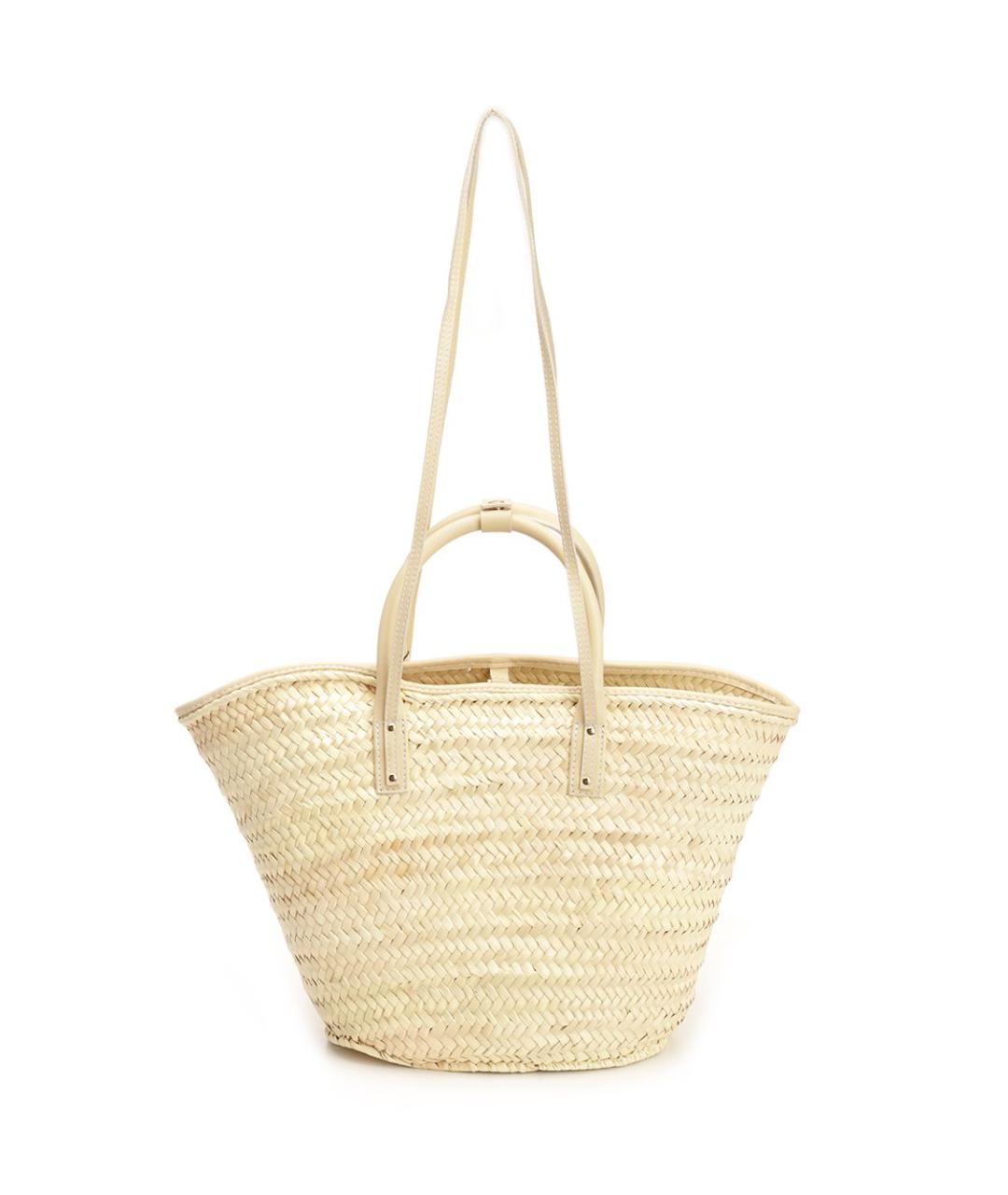 JACQUEMUS Бежевая пелетеная сумка тоут, фото 3