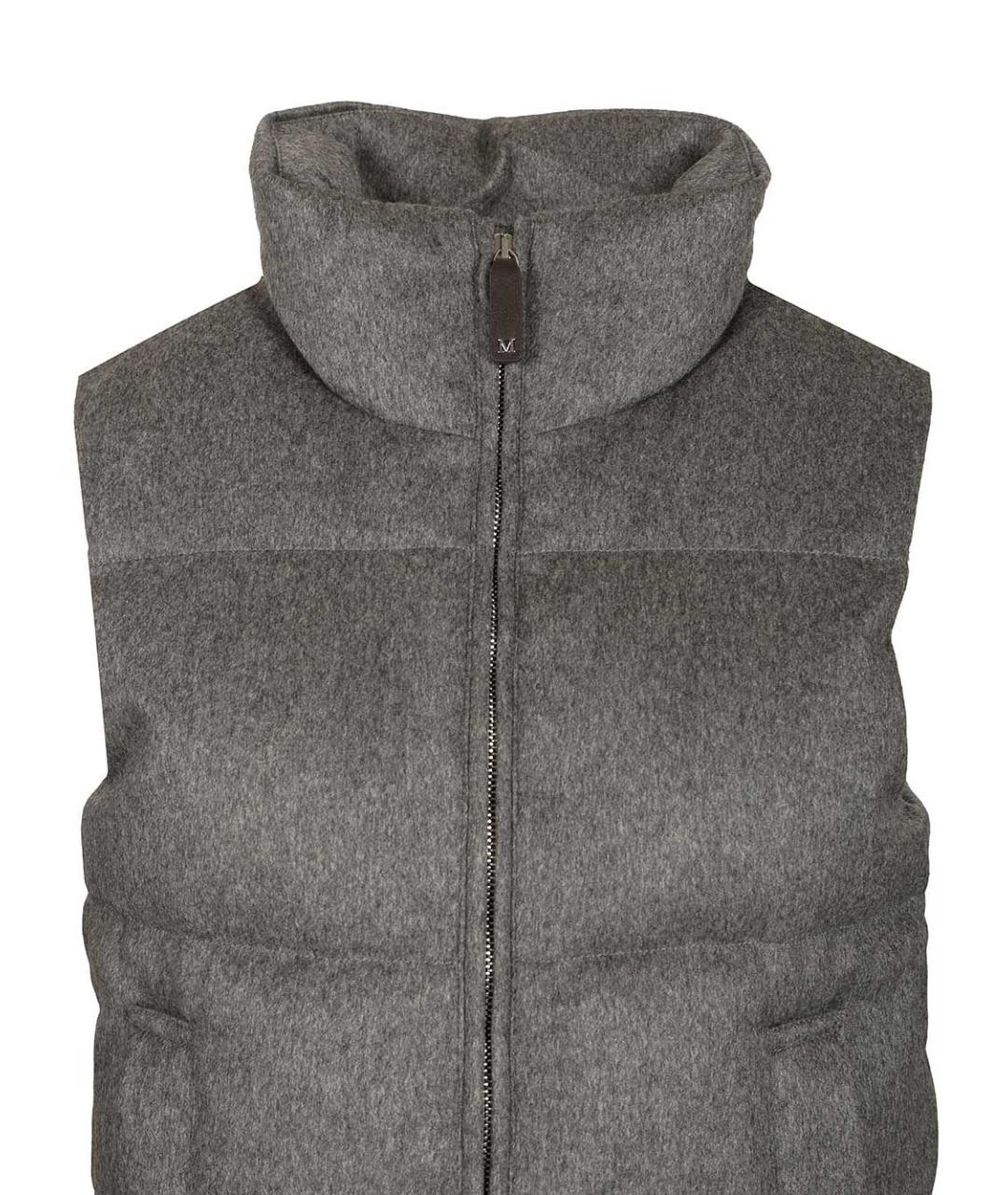 MAX MARA Серый кашемировый жилет, фото 4