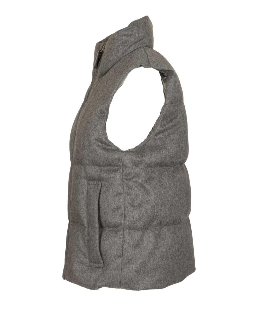 MAX MARA Серый кашемировый жилет, фото 3