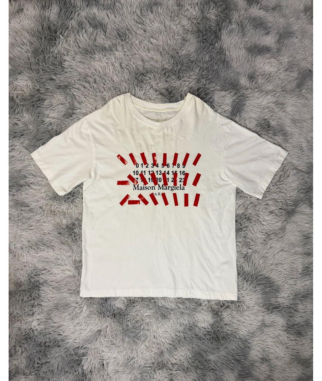 MAISON MARGIELA Белая хлопковая футболка, фото 6