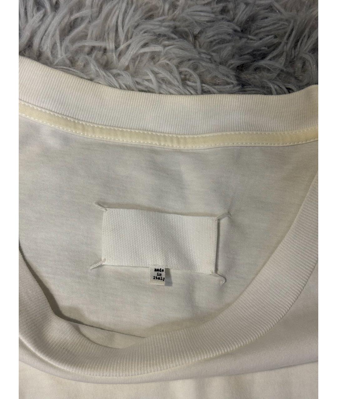 MAISON MARGIELA Белая хлопковая футболка, фото 5