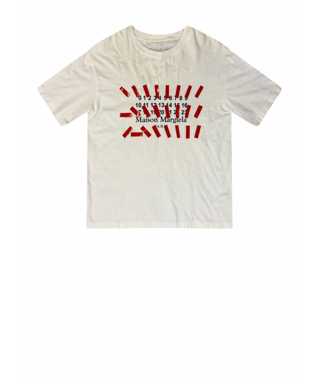 MAISON MARGIELA Белая хлопковая футболка, фото 1