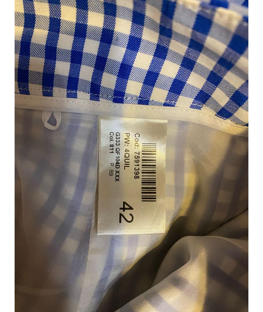 DONDUP Синяя льняная юбка миди, фото 5