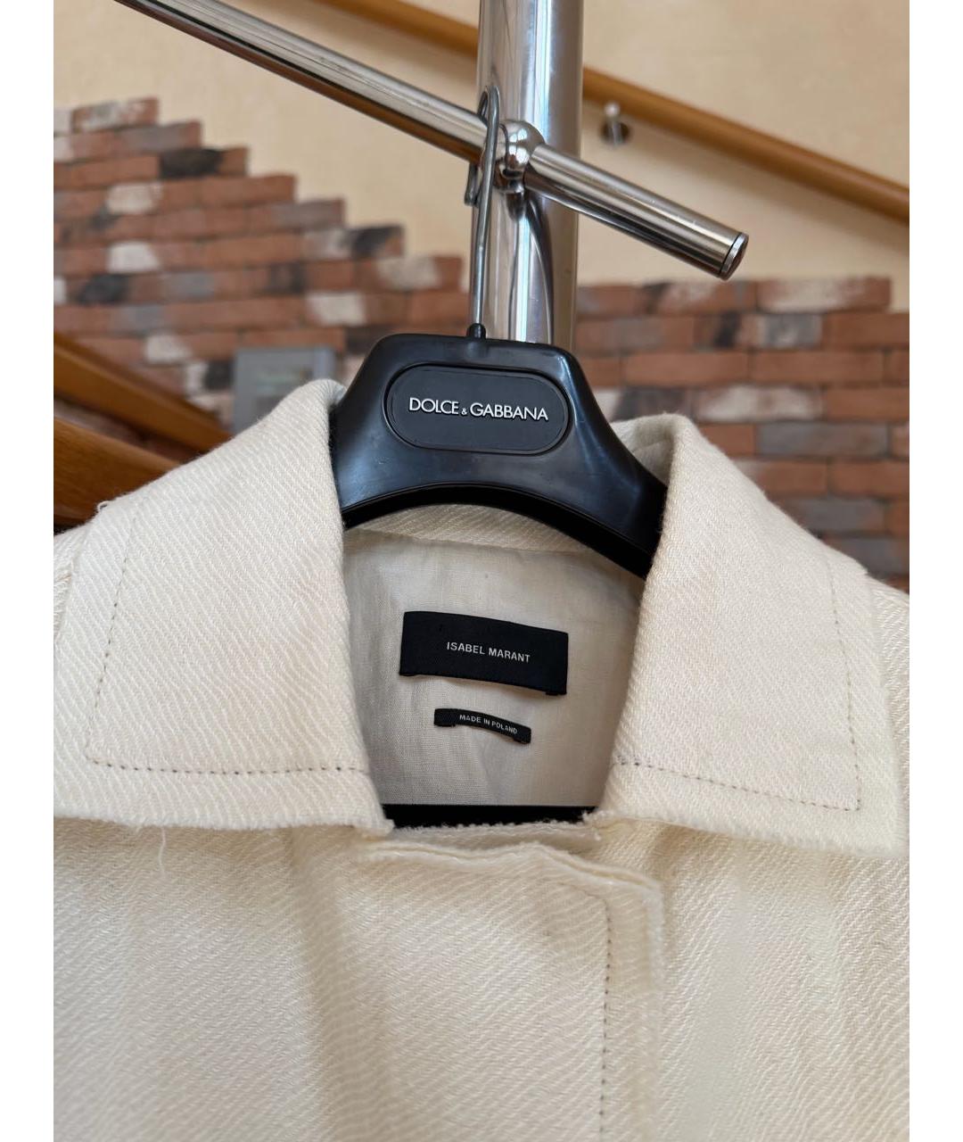 ISABEL MARANT Бежевое шерстяное пальто, фото 2