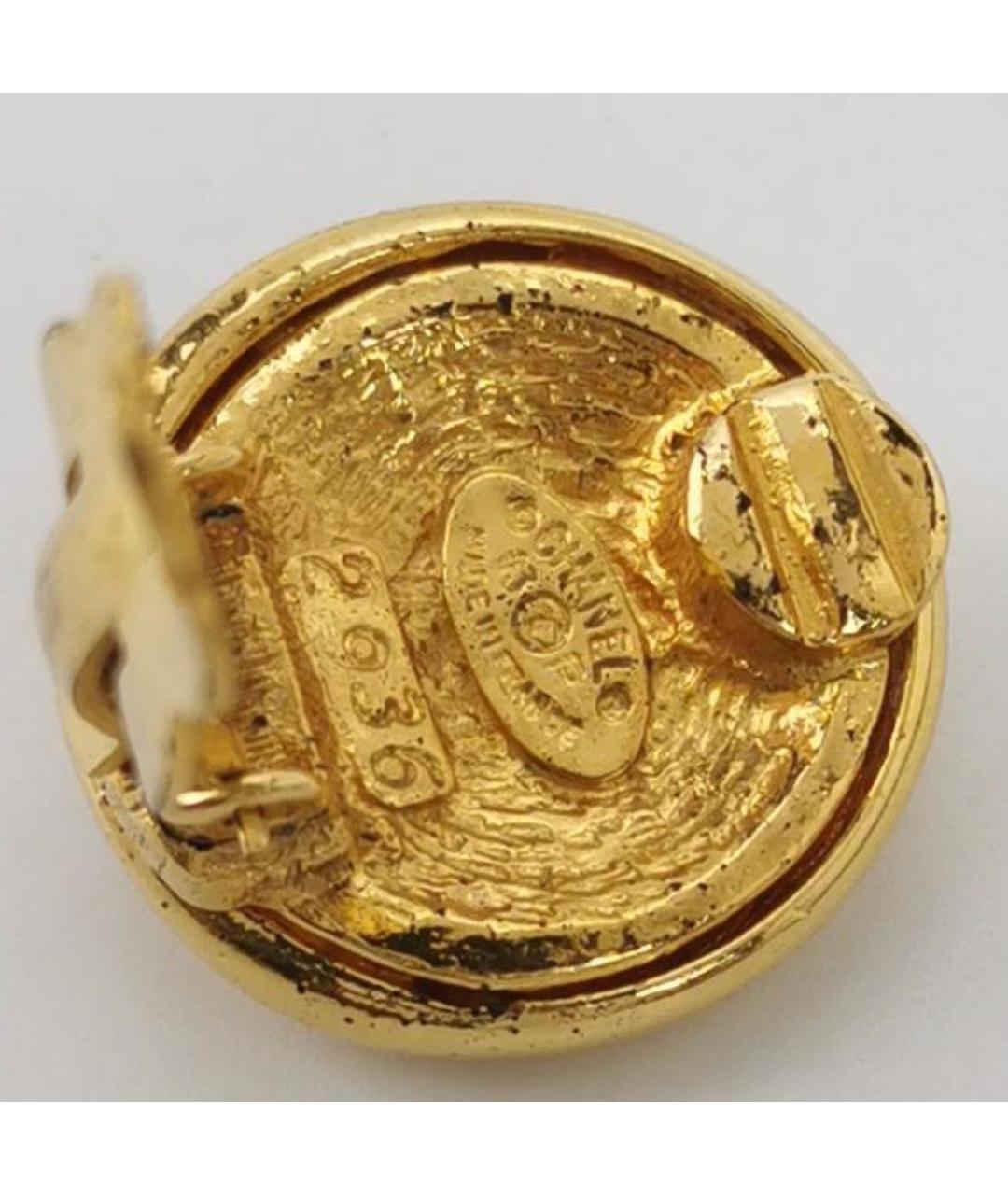 CHANEL Золотые позолоченные клипсы, фото 3