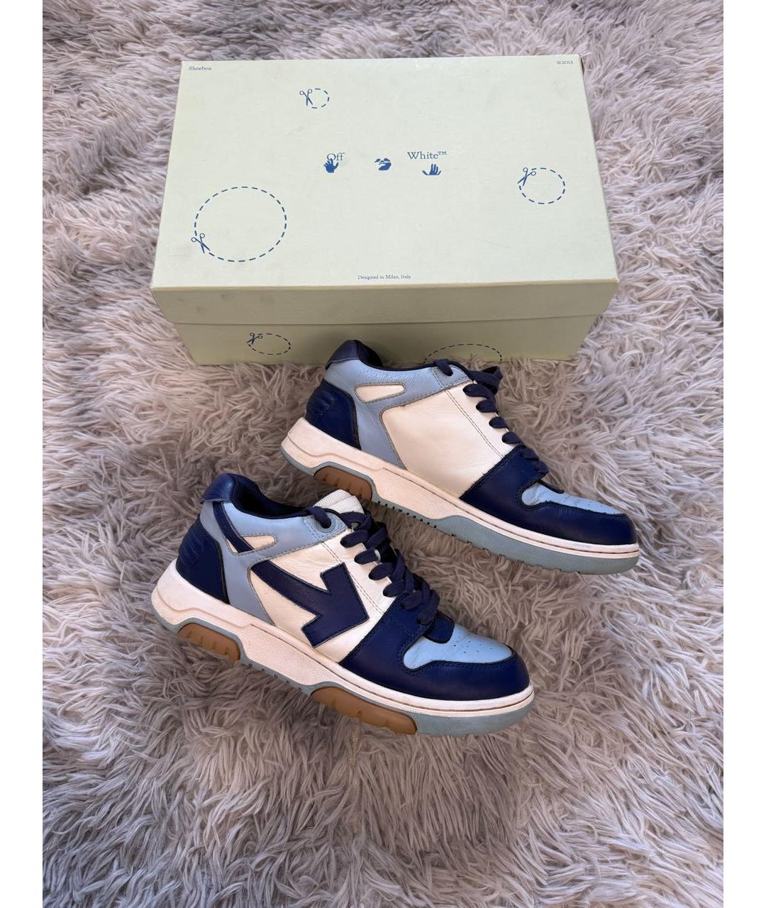 OFF-WHITE Белые низкие кроссовки / кеды, фото 3