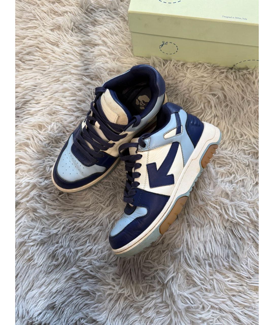 OFF-WHITE Белые низкие кроссовки / кеды, фото 4