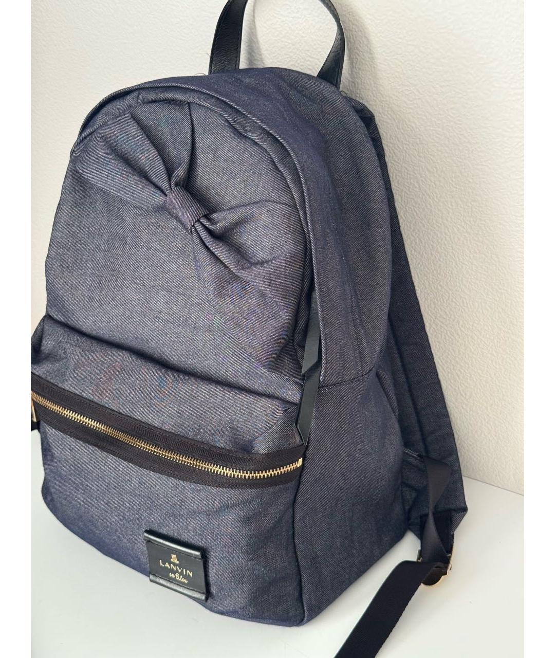 LANVIN Синий деним рюкзак, фото 3