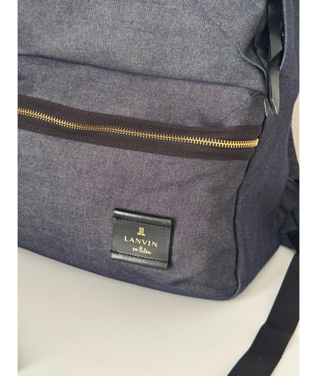 LANVIN Синий деним рюкзак, фото 2