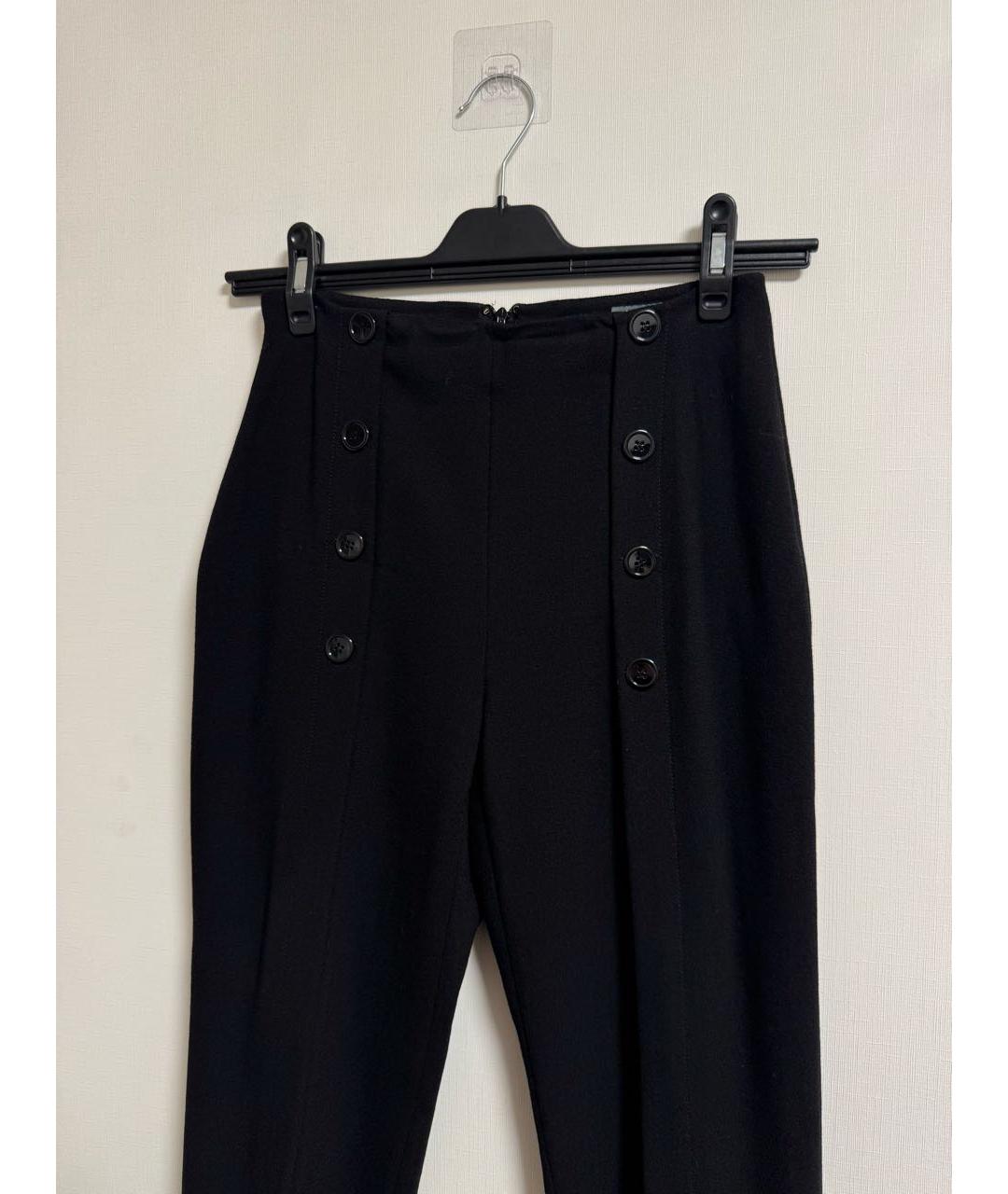 ALEXANDER MCQUEEN Черные шерстяные брюки узкие, фото 2
