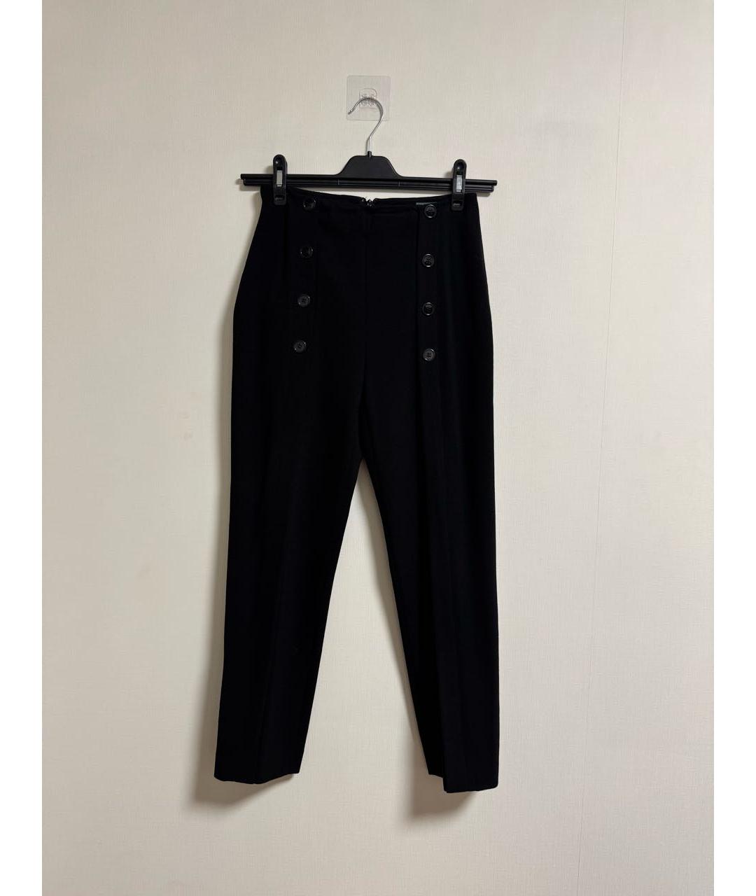ALEXANDER MCQUEEN Черные шерстяные брюки узкие, фото 8