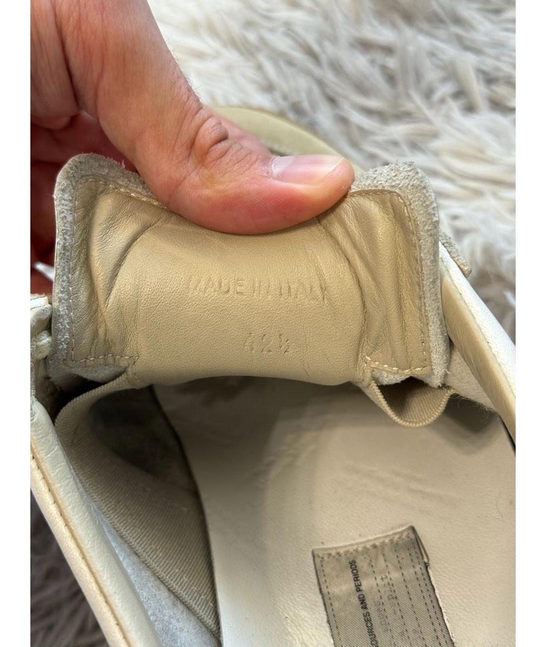 MAISON MARGIELA Бежевые низкие кроссовки / кеды, фото 5