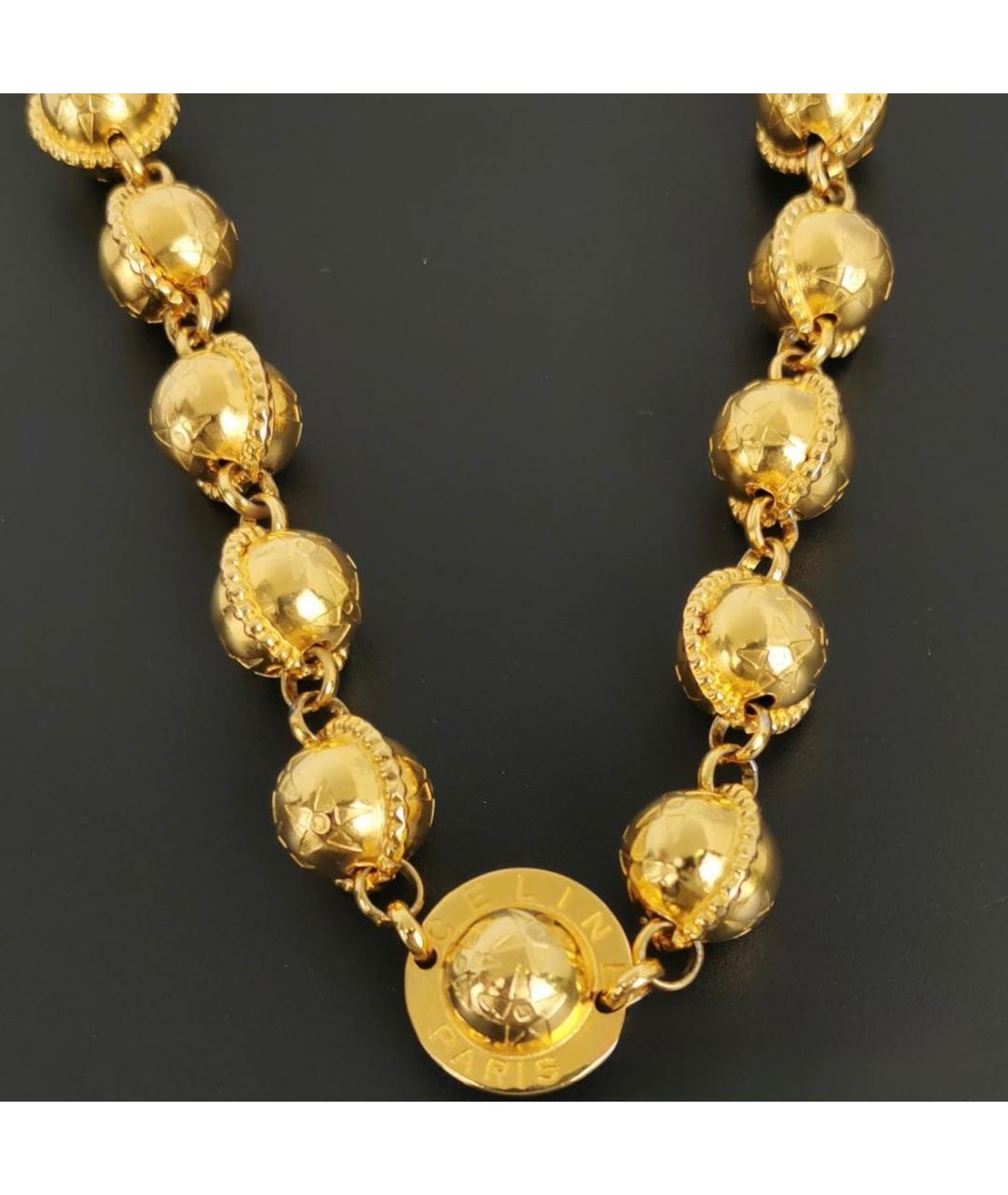 CELINE Золотое металлическое колье, фото 5