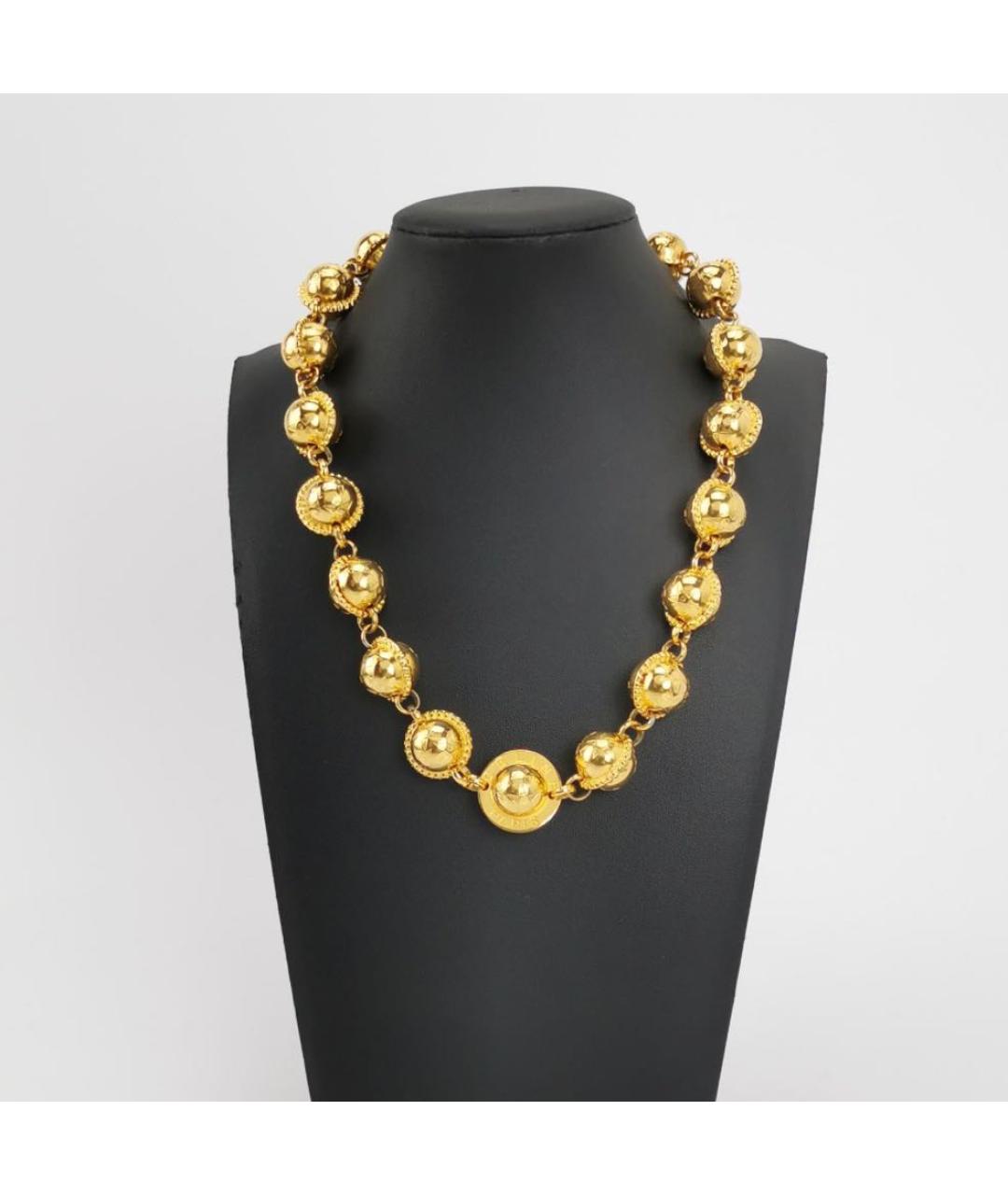 CELINE Золотое металлическое колье, фото 2