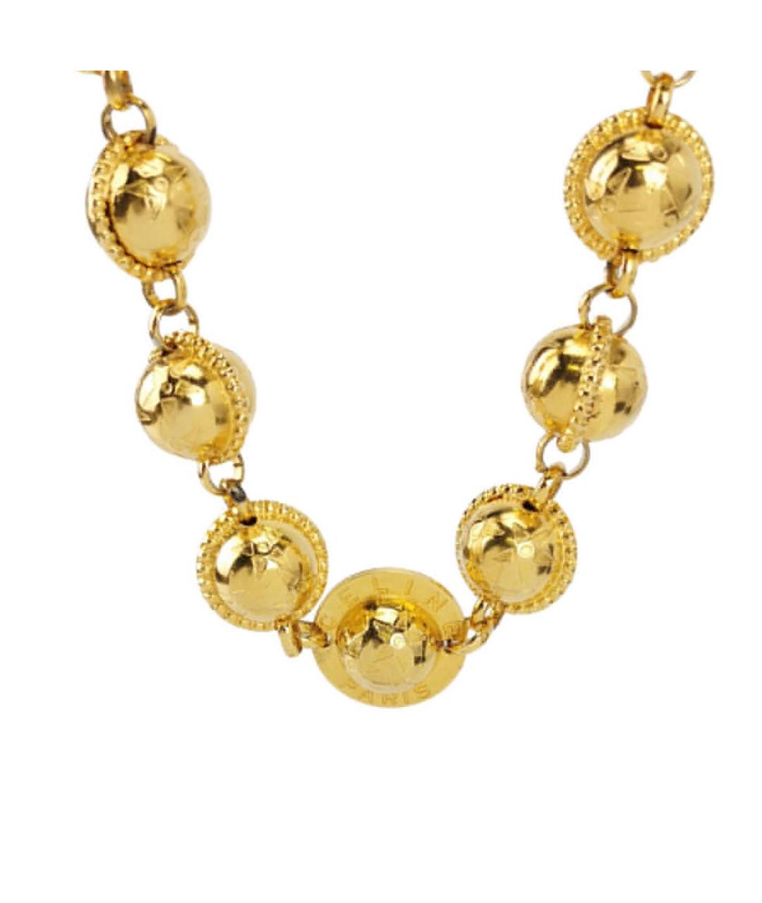 CELINE Золотое металлическое колье, фото 1