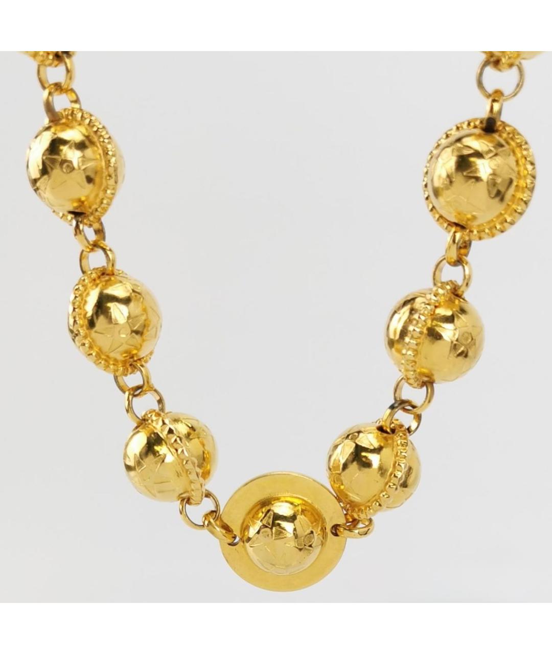 CELINE Золотое металлическое колье, фото 3