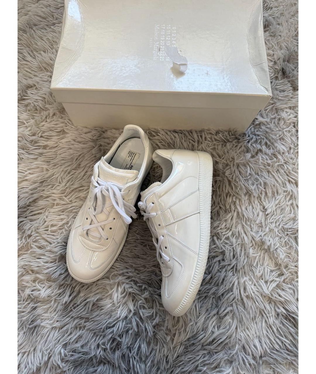 MAISON MARGIELA Белые низкие кроссовки / кеды, фото 4