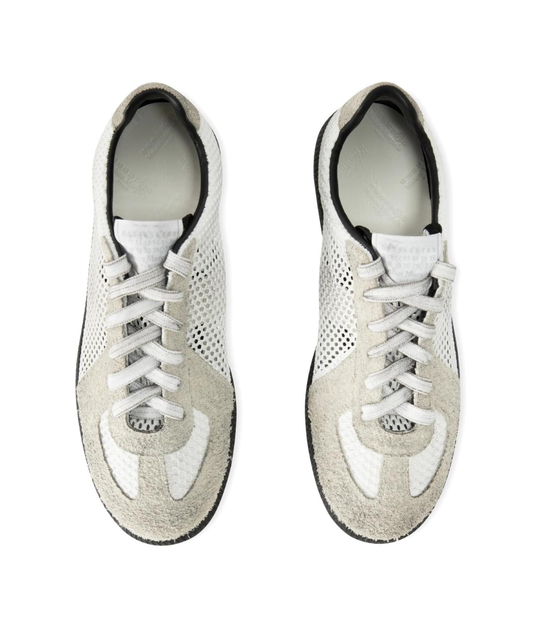 MAISON MARGIELA Кожаные низкие кроссовки / кеды, фото 3