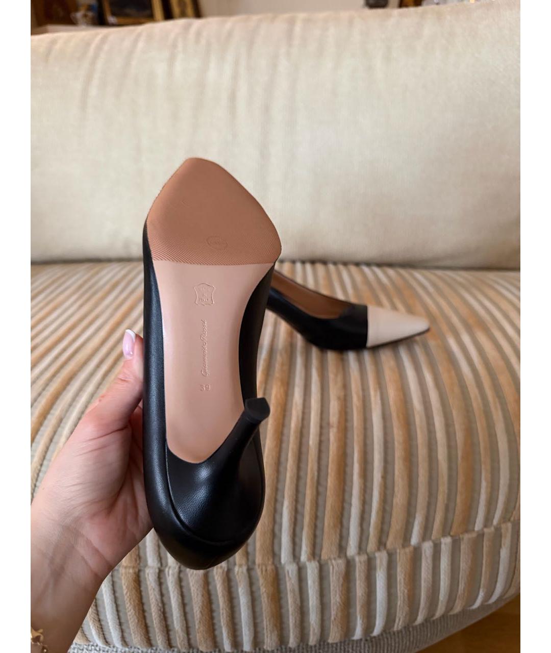 GIANVITO ROSSI Черные кожаные туфли, фото 6