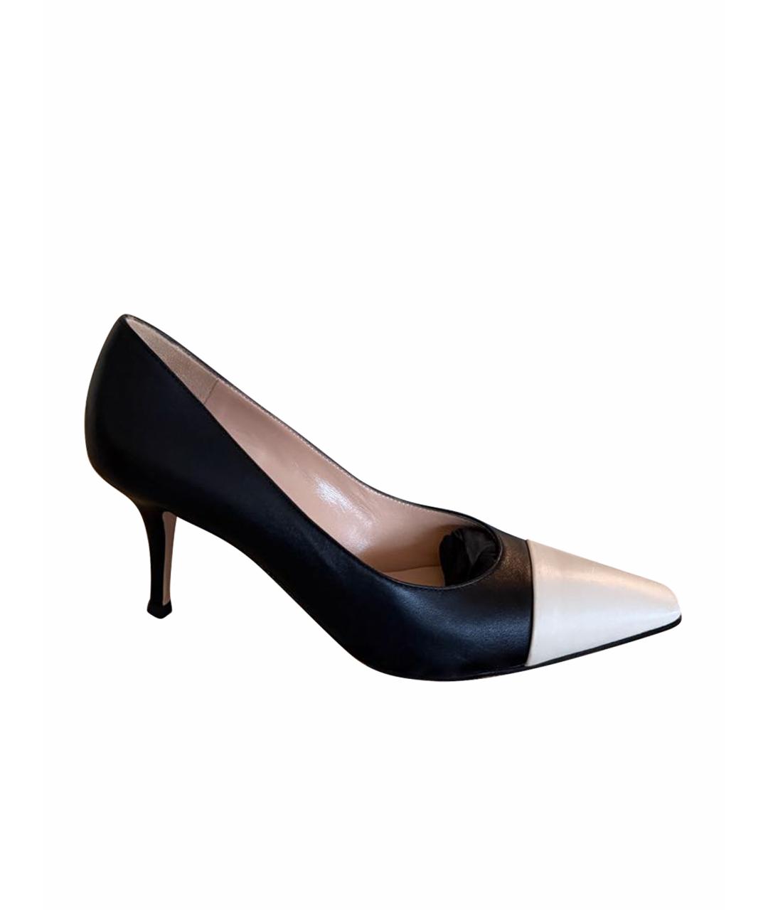 GIANVITO ROSSI Черные кожаные туфли, фото 1