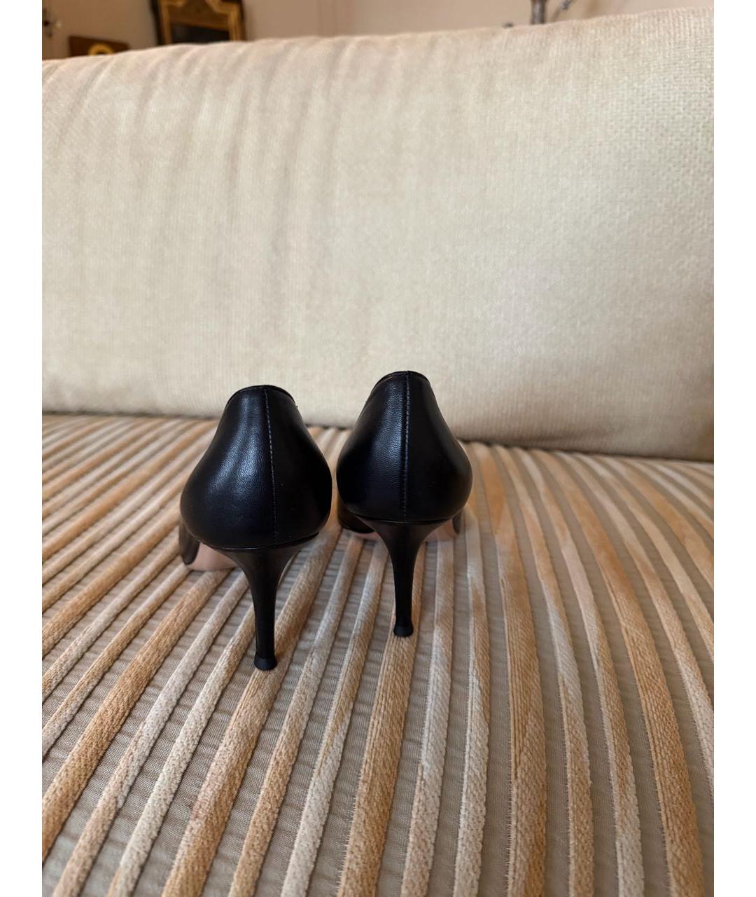 GIANVITO ROSSI Черные кожаные туфли, фото 2