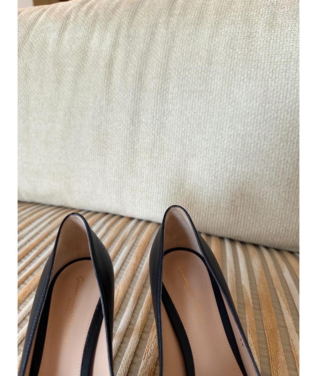 GIANVITO ROSSI Черные кожаные туфли, фото 7