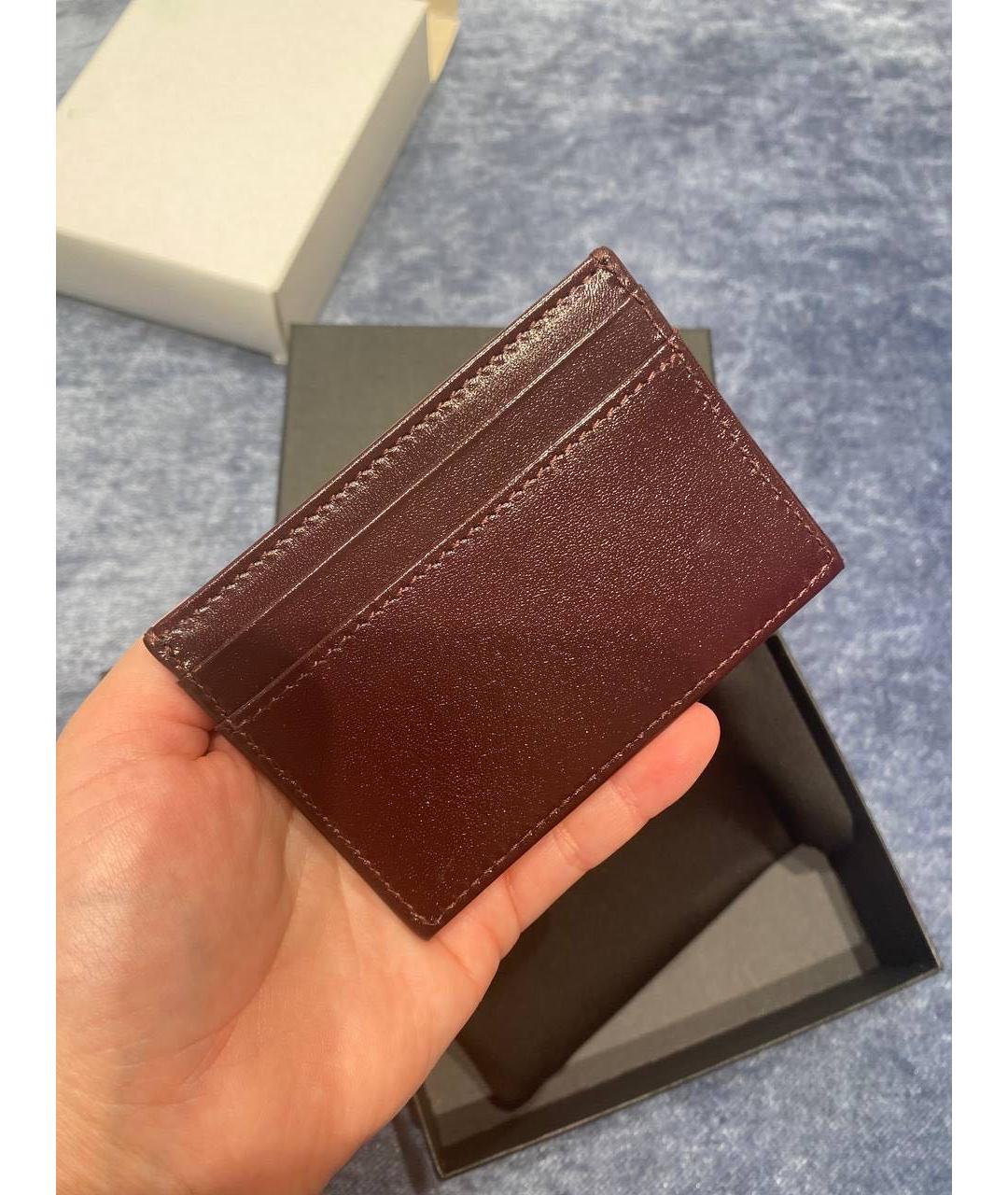 VERSACE Бордовый кожаный кардхолдер, фото 5