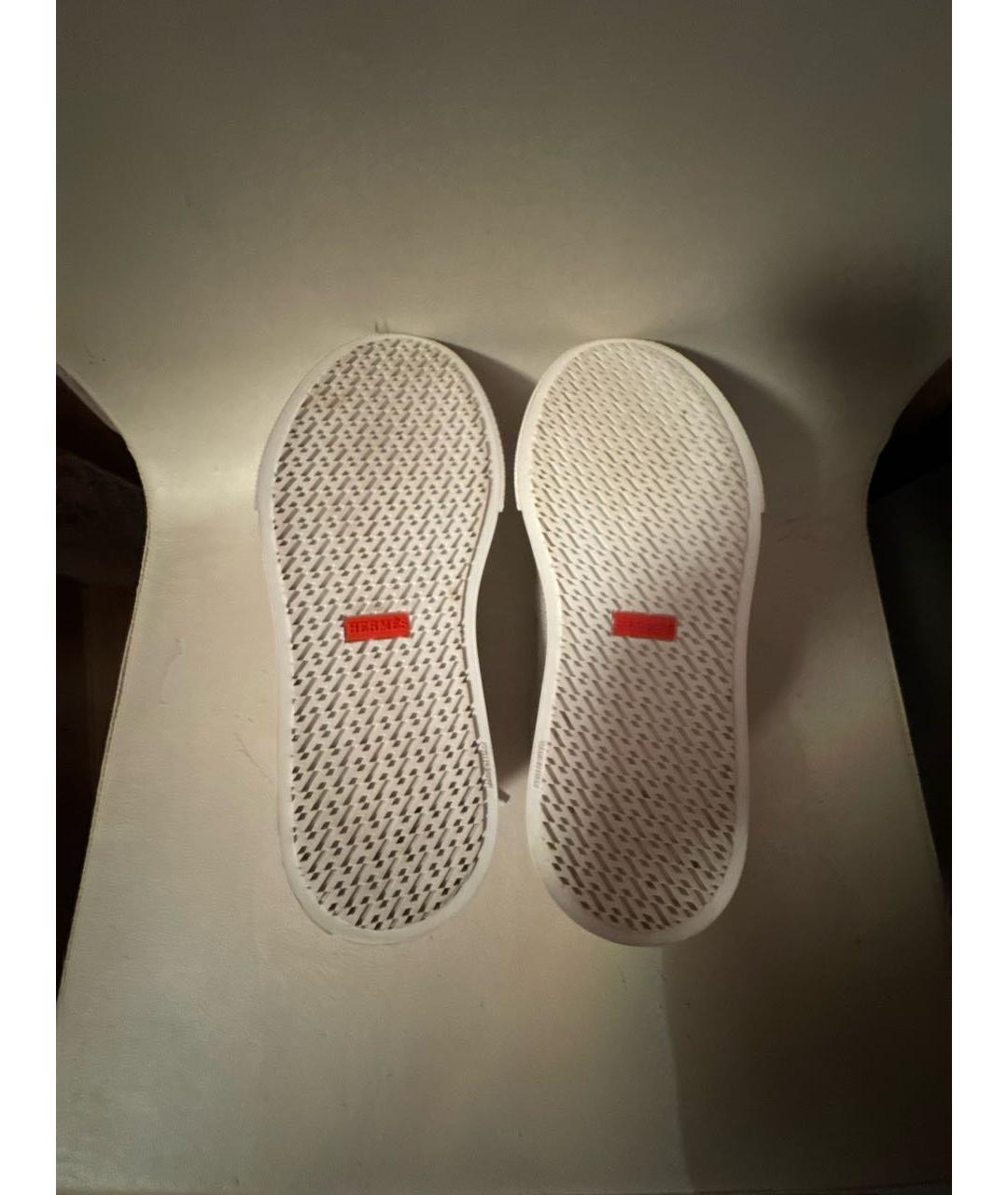 HERMES Бежевые кеды, фото 6