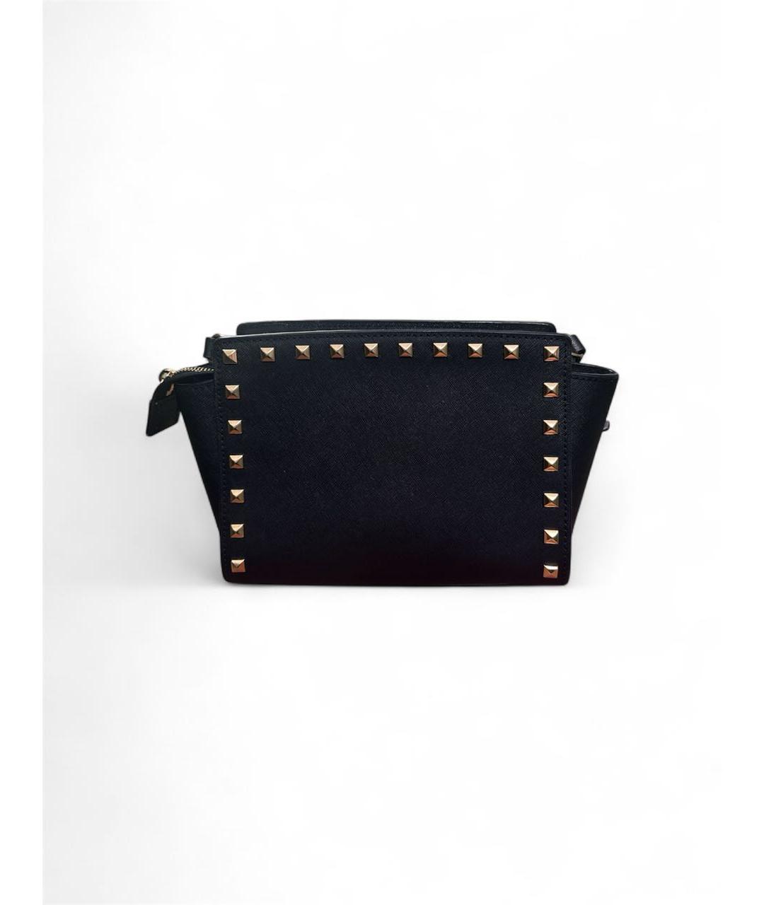 MICHAEL KORS Черная кожаная сумка через плечо, фото 3