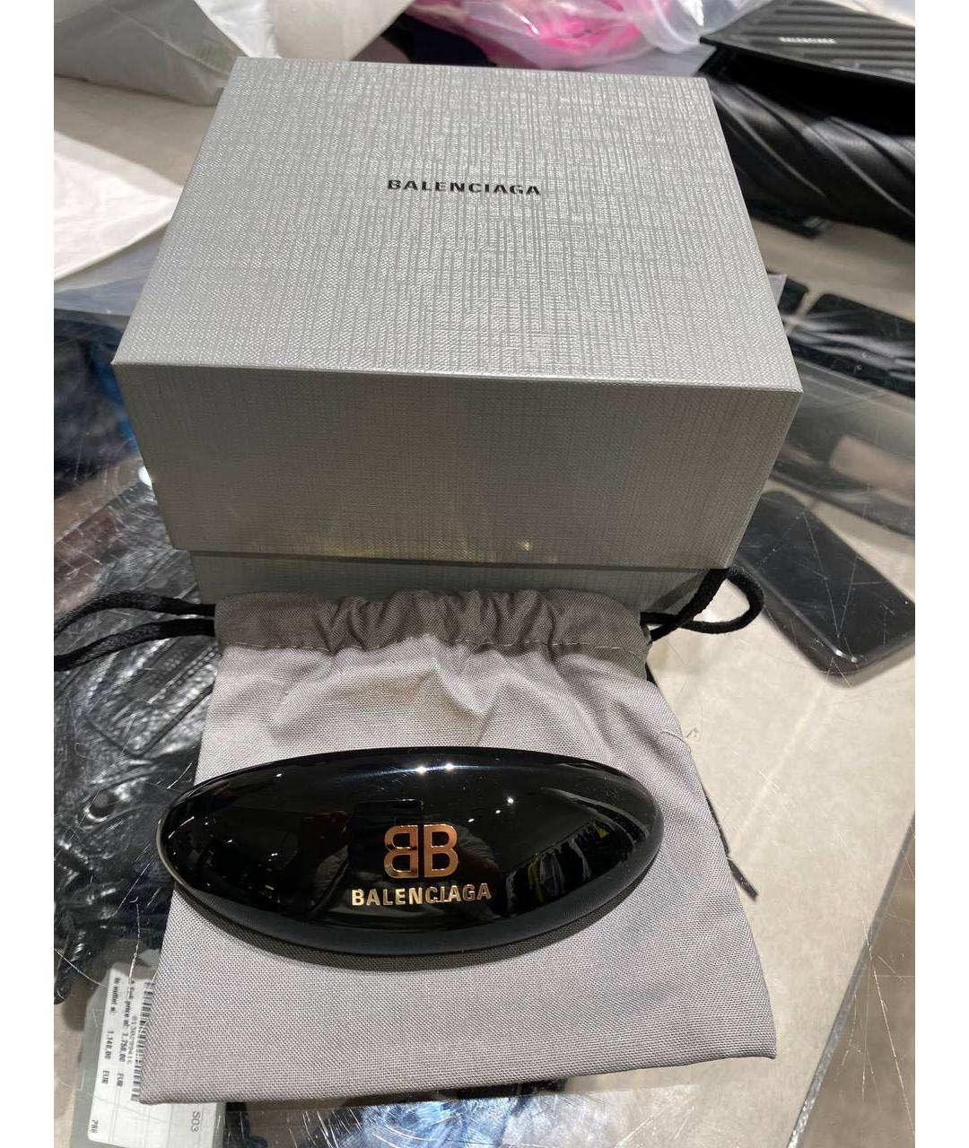 BALENCIAGA Черная заколка, фото 5