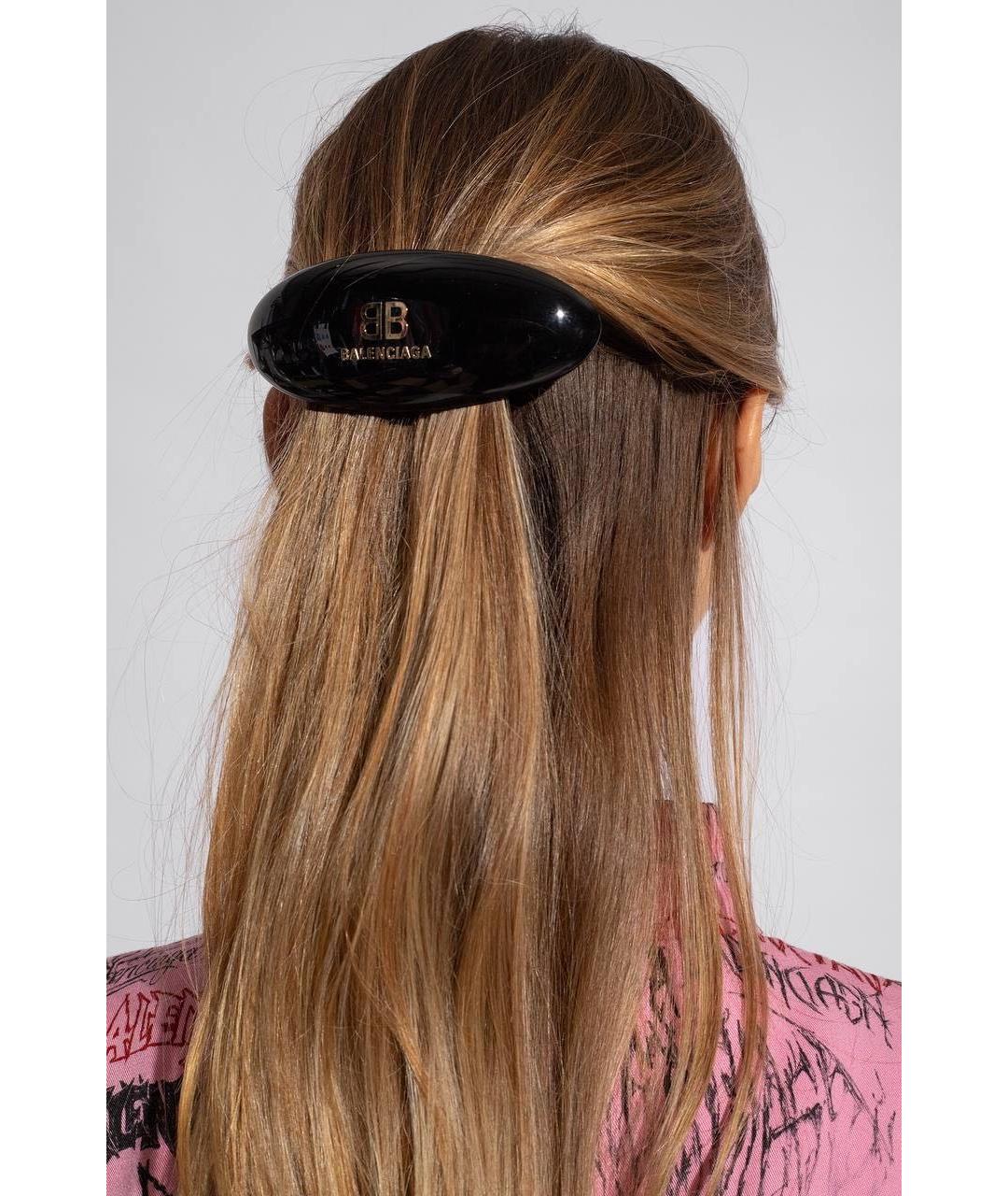 BALENCIAGA Черная заколка, фото 8