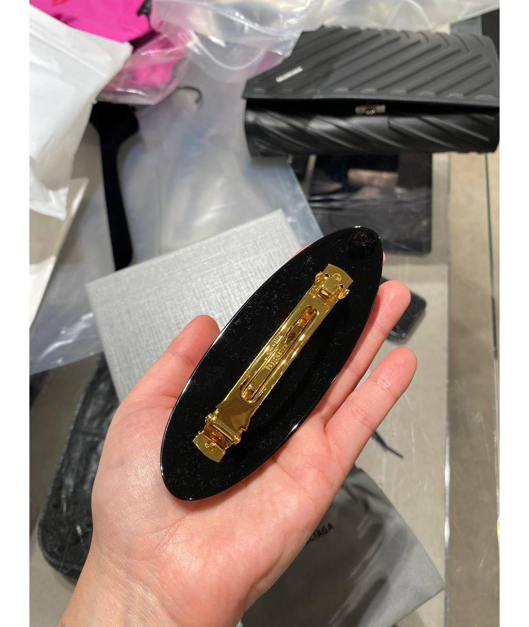 BALENCIAGA Черная заколка, фото 6